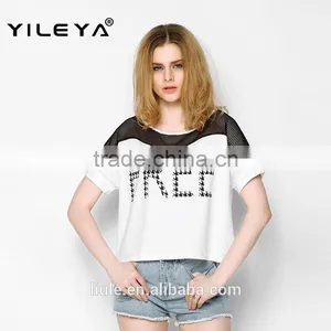 Latest High Fashion Summer Free Pattern Printed Ladies Black Foreign t Shirts, Ladies Cotton t Shirts, Overseas t Shirts thumbnail-3
