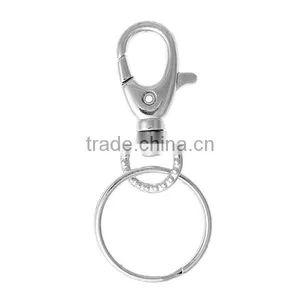 High Quality Silver Tone Metal Key Ring Lobster Swivel Clasp thumbnail-1