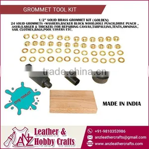 Solid Brass Made Grommets Tool Kit for Multipurpose Use thumbnail-1