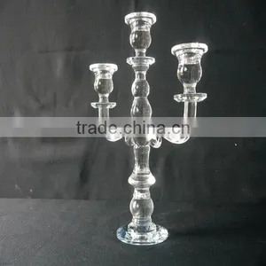 Transparent K9 Crystal Candle Holder,Crystal Beads Candelabra Crystal Candle Holder For Wedding Table Decoration thumbnail-2