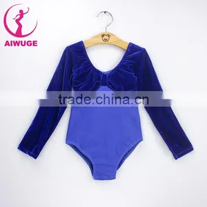 Long Sleeve Velvet Cotton Ballet Leotard Training Dancewear Ballet Clothes Costumes thumbnail-5