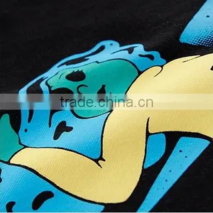 China Clothing Manufacturer O Neck Short Sleeve Printed T-Shirts,Top Printing Black T-shirts O Neck for Women thumbnail-4