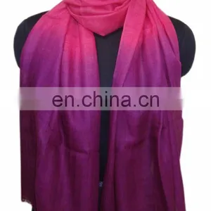Ombre Pashmina Wool in Two Tone Colour Shawls thumbnail-4