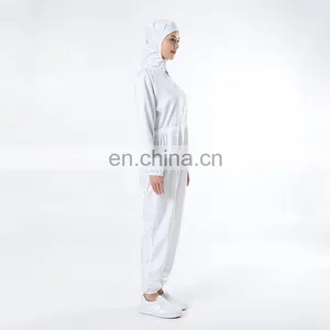 100%Polyester White Jumpsuit Food Processing Uniform thumbnail-3