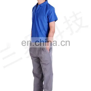 Work Industrial Uniform/Cheap Work Uniform Breathable Polo Shirts for Mens Slim Fit thumbnail-3