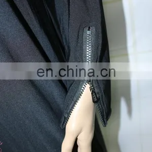 Arabic Front Middle Zipper Abaya Kaftan Designs thumbnail-4