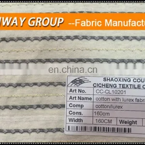 Shaoxing Onway Make-to-order Knitting Yarn Dyed Cotton With Lurex Fabric thumbnail-1