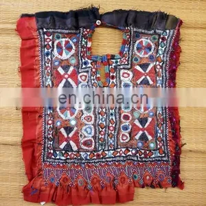 Indian Vintage Thread Beads Embroidery Neck Yoke- Ethnic Banjara Yoke Neck Patch thumbnail-3