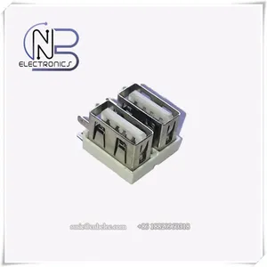 USB 2.0 Header Double Stack Connector, Right Angle Pac Mount Usb Connector thumbnail-1