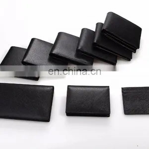 Fashion Handmade Black Slim Mens Wallet Genuine Leather thumbnail-6