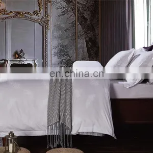 Feather Jacquard 100 Cotton Bed Sheets for Hotels thumbnail-1
