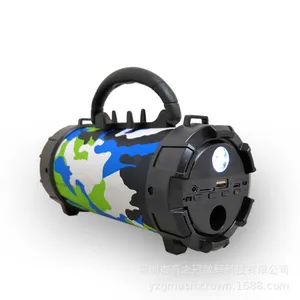 Cylinder Bluetooth Speaker Outdoor Portable Wireless Card Flashlight Cannon Speaker thumbnail-2