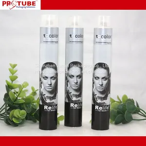 Offset Printing Empty Hair Color Cream Aluminium Packaging Tube With Plastic Screw Cap thumbnail-1