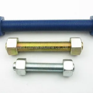 Full Threaded High Strength Double Ended Bolt Customized With 2 Hex Heavy Nuts thumbnail-1