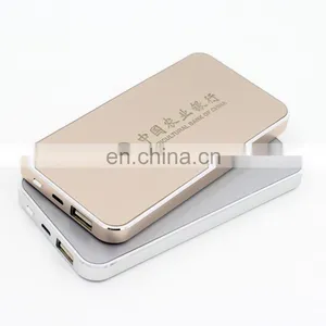 2020 Super Thin Metal Power Bank Oem Logo Micro Usb Mobile Power Charger Customized Color thumbnail-3