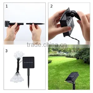 LED Water Drop Solar String Fairy Waterproof Lights Christmas Lights Solar Powered String Lights for Garden, Patio, Yard HNL213S thumbnail-6