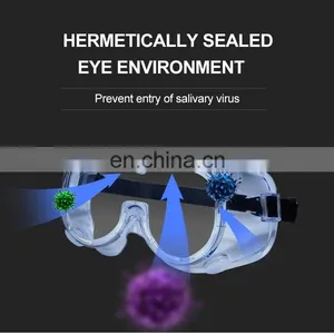 High Quality ANSI Z87.1 Eye Protection Chemical Anti Fog Splash PVC PC Safety Eyewear Protective Glasses Safety Goggles thumbnail-4