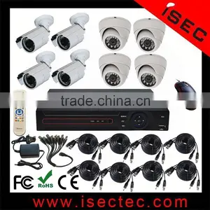 8ch Ahd Dvr Kits Including 4pcs 1mp Dome Ahd Camera and 4pcs 1mp Bullet Ahd Camera for the Cctv Security System thumbnail-1