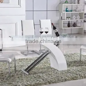 Hot Sale Modern Tempered Glass Dining Table thumbnail-1