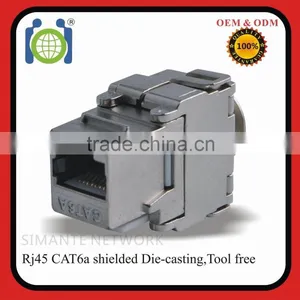 RJ45 CAT6A Tooless Shielded Keystone Jack thumbnail-6