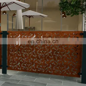 Custom Decorative Corten Steel Metal Screen Used for Garden Landscape thumbnail-1