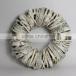 2015 New Handmade Decorative Bich Bark Wreath thumbnail-1