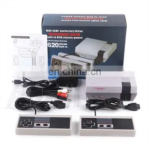 Best Christmas Gift Mini Classic Retro Built 620 Game AV Output Home VIDEO Game 8-bit Video Game Console With Two Controllers thumbnail-1