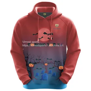 Customized Sublimation Hoodie With Grave and Moon Pattern thumbnail-2