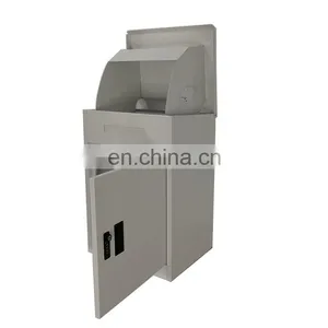 Outdoor Stainless Steel Metal Post Safe Private Home Parcel Box For Letter Mail thumbnail-1