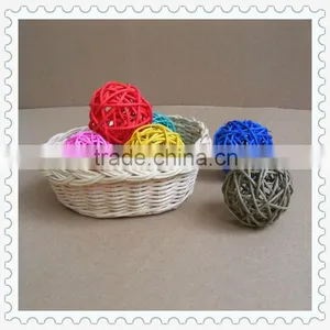 Colorful Round Rattan Ball Fairy Light by Handwoven thumbnail-1