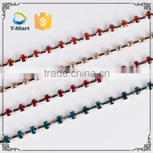 Wholesale 4 Row Rhinestone Chain for Shoes Boots Decoration thumbnail-1