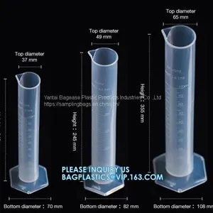 25ml 100ml 250ml 500ml Plastic Liquid Measurement Graduated Measuring Cylinder, Wholesale Laboratory Transparent PP Plastic Graduated Measuring Cylinder thumbnail-4