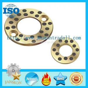 Supply Solid Bronze Bushings and Plates,Sliding Plates,Solid Lubricating Bushing,Solid Sliding Oilles Bush,Solid Lubricating Sliding Bushing,Self-lubricating Bearing,Guide Bushes, Graphite Plugged Oilles Bearing Bushing thumbnail-1