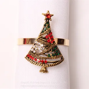 Cute Crutch Christmas Series Rhinestone Table Napkin Ring For New Year Festival thumbnail-3
