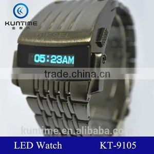 Machine Cat Head Stainless Steel Back Highlight Dial Lcd Watch Iron Samural Lava Style thumbnail-1