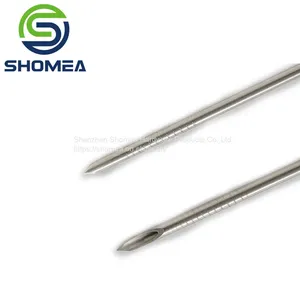 Shomea Customized Length 25G Electrolytic Polishing Stainless Steel Echo Needle With Plastic Huber Base thumbnail-5