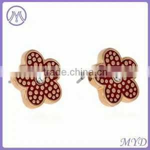 Fashion Enamel Owl Shape Stud Earrings thumbnail-4