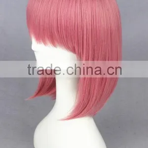High Quality 40cm Short Straight Pink Synthetic Anime Lolita Wig Cosplay Costume Lolita Hair Wig Party Bobo Wig thumbnail-3