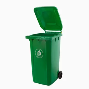 Hospitality Waste Bin With Foot Pedal Lid And Smooth-Rolling Wheels 100L Capacity thumbnail-3