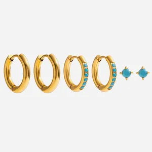 Luxury Gold Plated Stainless Steel Earrings - Designer Jewelry for Women thumbnail-4