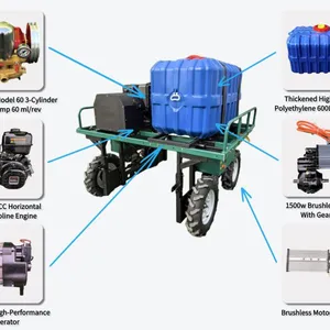 Vigorun Electric Agricultural Sprayer Self-Propelled Remote Control Sprayer Vehicle 8.4m Boom Length 622cc Engine 0~8km/h thumbnail-2