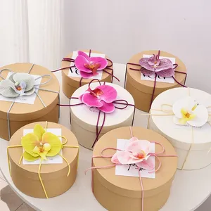 Round Shape Rigid Paper Gift Box With Lid thumbnail-1