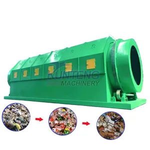 Power Trommel Screening Machine for Solid Waste Plastic Waste Separator Machine Msw Sorting Line EPC thumbnail-1