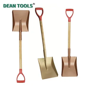 Aluminum Bronze Non-Sparking Square Shovel 240mm Width 1.5kg Weight With Straight Blade and Comfort D-Grip Handle thumbnail-1