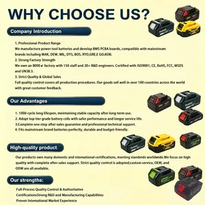 Cordless Impact Hammer Power Drill Driver Tools Replacement 20V 60V Rechargeable Battery DCB612 DCB609 DCB606 DCB206 for DEW thumbnail-5