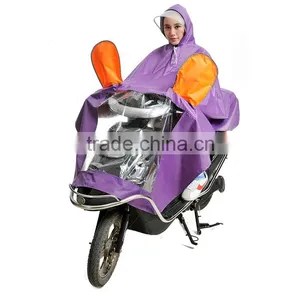 Oxford Unisex Waterproof Pvc Hooded Rain Cape Poncho for Adults thumbnail-2
