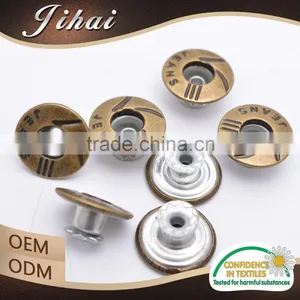Wholesalers China Unique Custom Design Denim Shank Metal Cap Jeans Button With Logo 2016 thumbnail-6