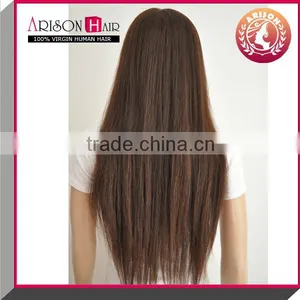 2014 Popular Color Product Black Women Brazilian Hair Full Lace Wig thumbnail-1