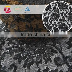 Wholesale Cheap Black 100 Poly Voile Dress Lace Making Fabric thumbnail-2