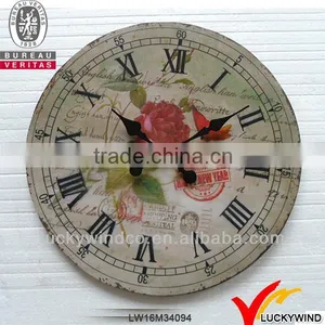 Flower Design French Retro Wedding Decorative Clock thumbnail-1